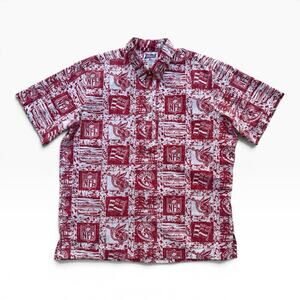 Vintage Reyn Spooner 2001 NFL Pro Bowl Red & White Hawaiian Shirt Men’s XXL